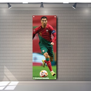 Cristiano Ronaldo Football Player Soccer Flag PVC Vinyl Banner Garage Showroom Sign Decoration Wall Art Gift