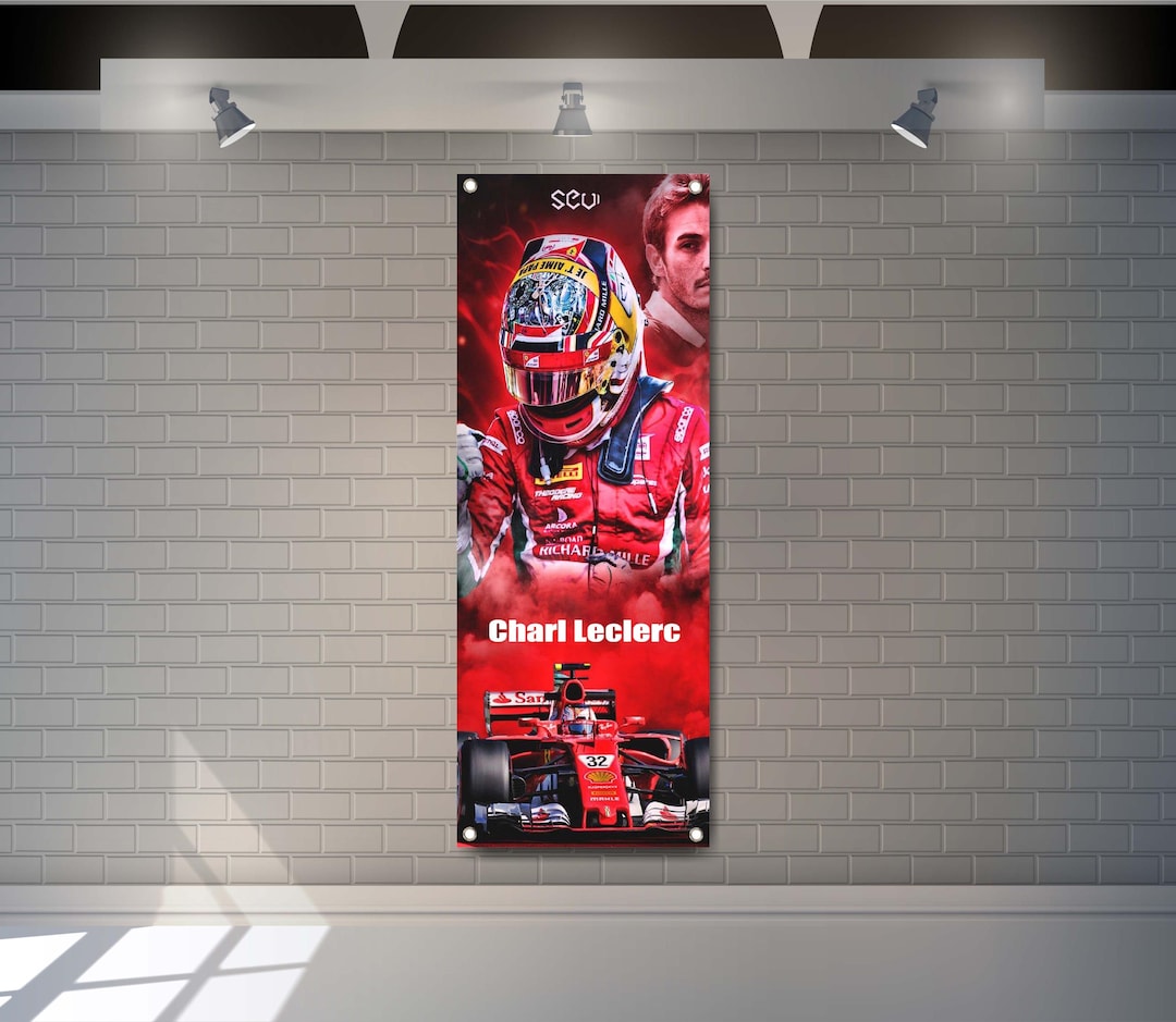 Charles Leclerc F1 Formula 1 Car Driver Banner PVC Vinyl - Etsy UK