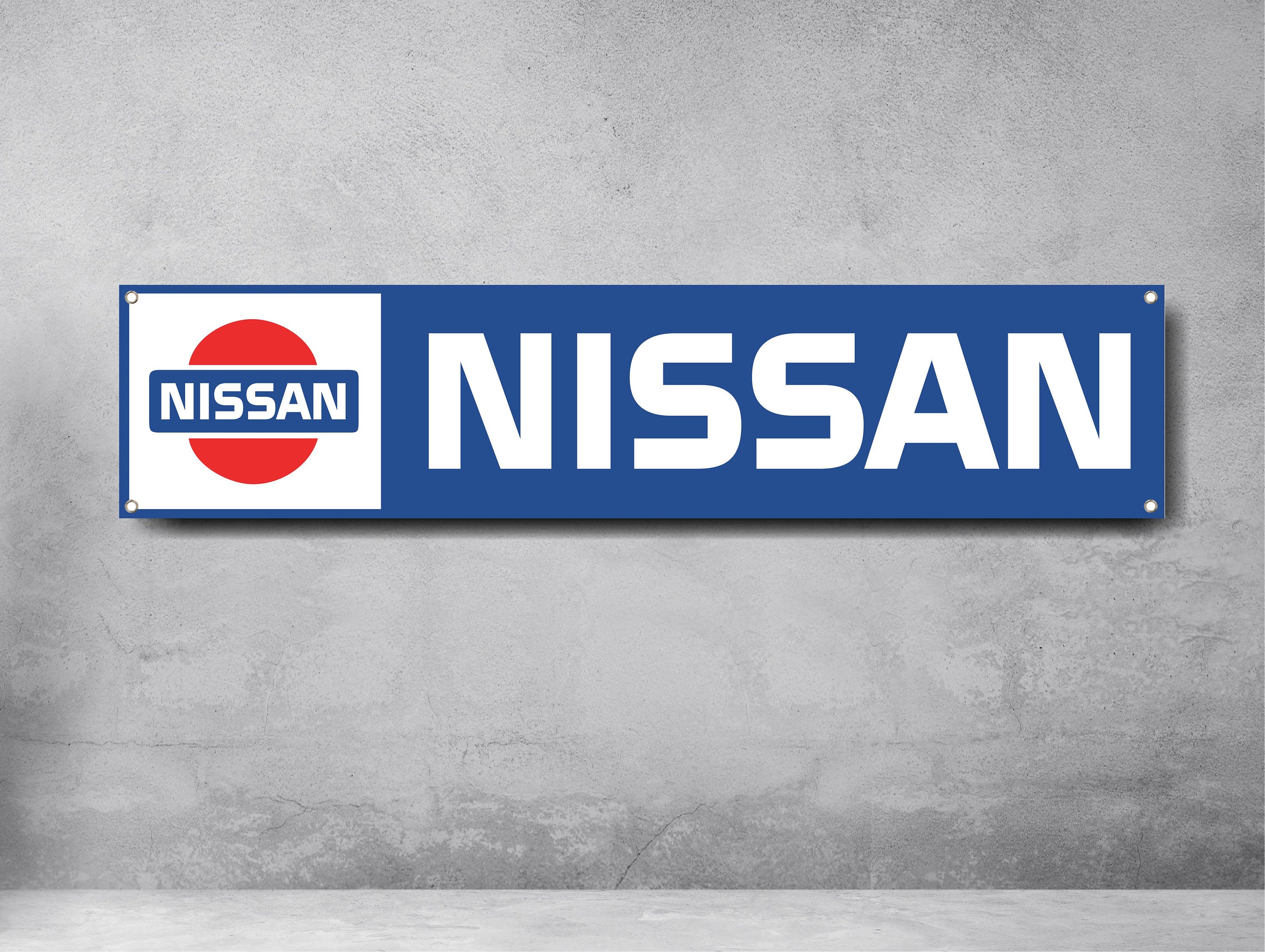 Bannière Nissan NISMO Racing à Damier - 2x8 Pieds - 100% Polyester - Imperméable - Neuf