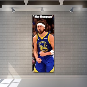Bandera de vinilo de PVC de Klay Thompson, jugador de baloncesto de los Golden State Warriors, NBA, letrero para garaje, sala de exposición, decoración, arte de pared, regalo