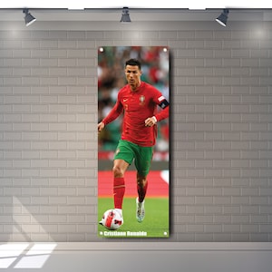 Cristiano ronaldo jogador de futebol bandeira de vinil pvc banner garagem showroom sinal decoração arte da parede presente