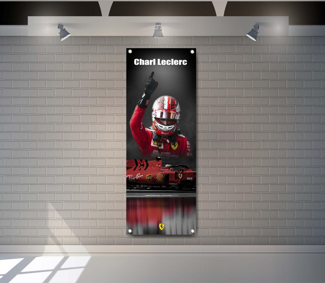 Charles Leclerc F1 Formula 1 Car Driver Banner PVC Vinyl Garage - Etsy