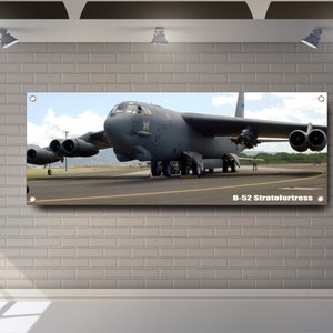 Boeing B-52 Stratofortress Fighter Aircraft Bomber Jets PVC Vinyl Banner Garage Showroom Sign Decoration Workspace Car Flag Racing Poster