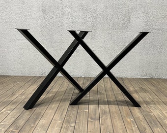 Pair of X Shaped Table Legs, Dining Table Legs, Table support