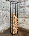 Modern Steel Firewood Rack: Indoor Outdoor Log Holder