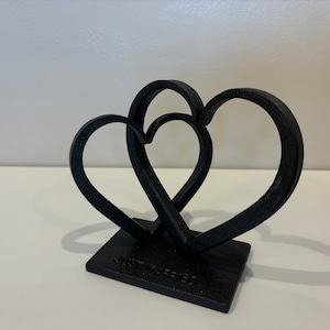 Decorazione minimalista, Cuore di ferro, Regalo per l&#39;anniversario di matrimonio, Regalo per l&#39;anniversario personalizzato, Regalo per l&#39;anniversario