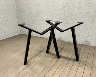 Patas de mesa de comedor, Patas en forma de M, Base de mesa, Pedestal de mesa, PAR de patas