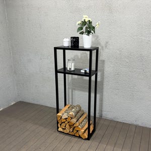 Firewood rack with two shelfs
