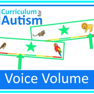 Autism Speech Therapy Voice Volume Visual Support Prompts