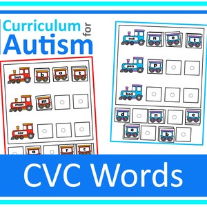 CVC単語の読み書きトレーニングフォニックスマットファイルフォルダー自閉症特別教育