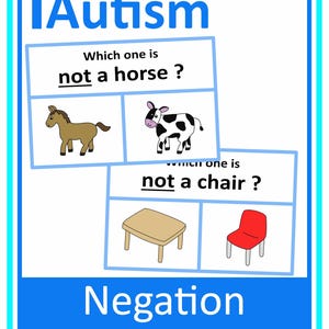 Negação Substantivos Imagem Clip Cards Autismo Educação Especial