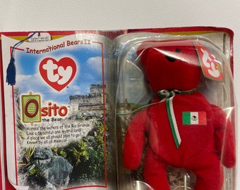 Ty Beanie Babies 7in International Bears Maple Osito Britannia Germania