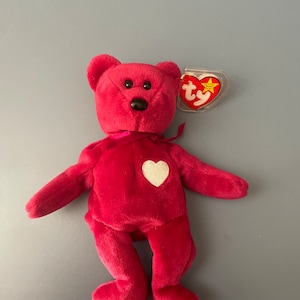 Very Rare TY Valentina Bear Beanie Baby With Errors