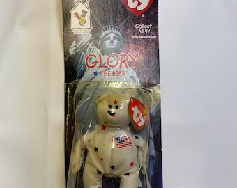 Authentic "Glory" Ty 1997 Beanie Baby, Tag Errors RARE.