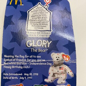 Authentic glory Ty 1997 Beanie Baby, Tag Errors RARE. - Etsy