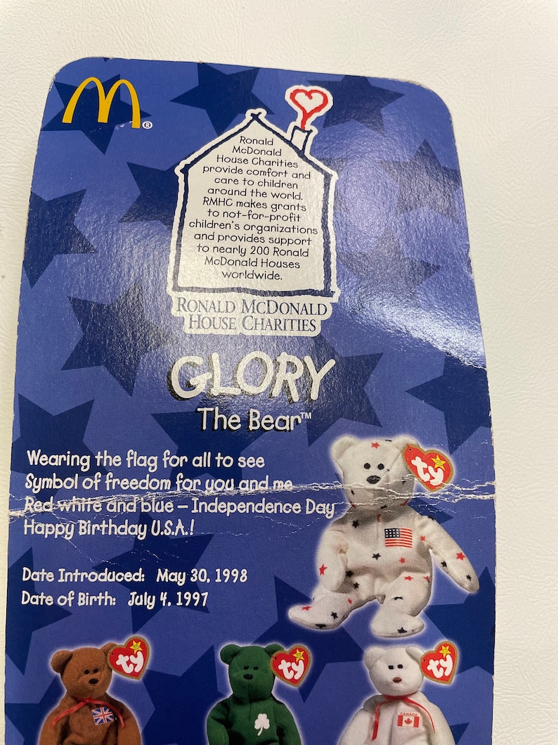 Authentic glory Ty 1997 Beanie Baby, Tag Errors RARE. - Etsy