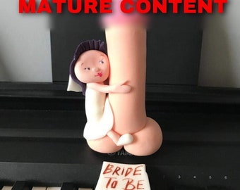 Adorno para pastel de futura novia, decoración divertida para pastel de despedida de soltera, adorno travieso para pastel de despedida de soltera, decoración para pastel de cumpleaños de adultos