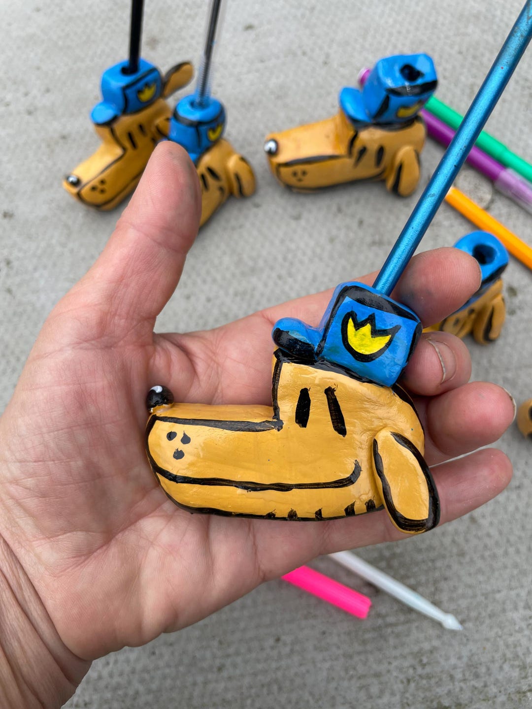 Dog Man Inspired Kids Clay Pen/pencil Holder Personalied Child Gift
