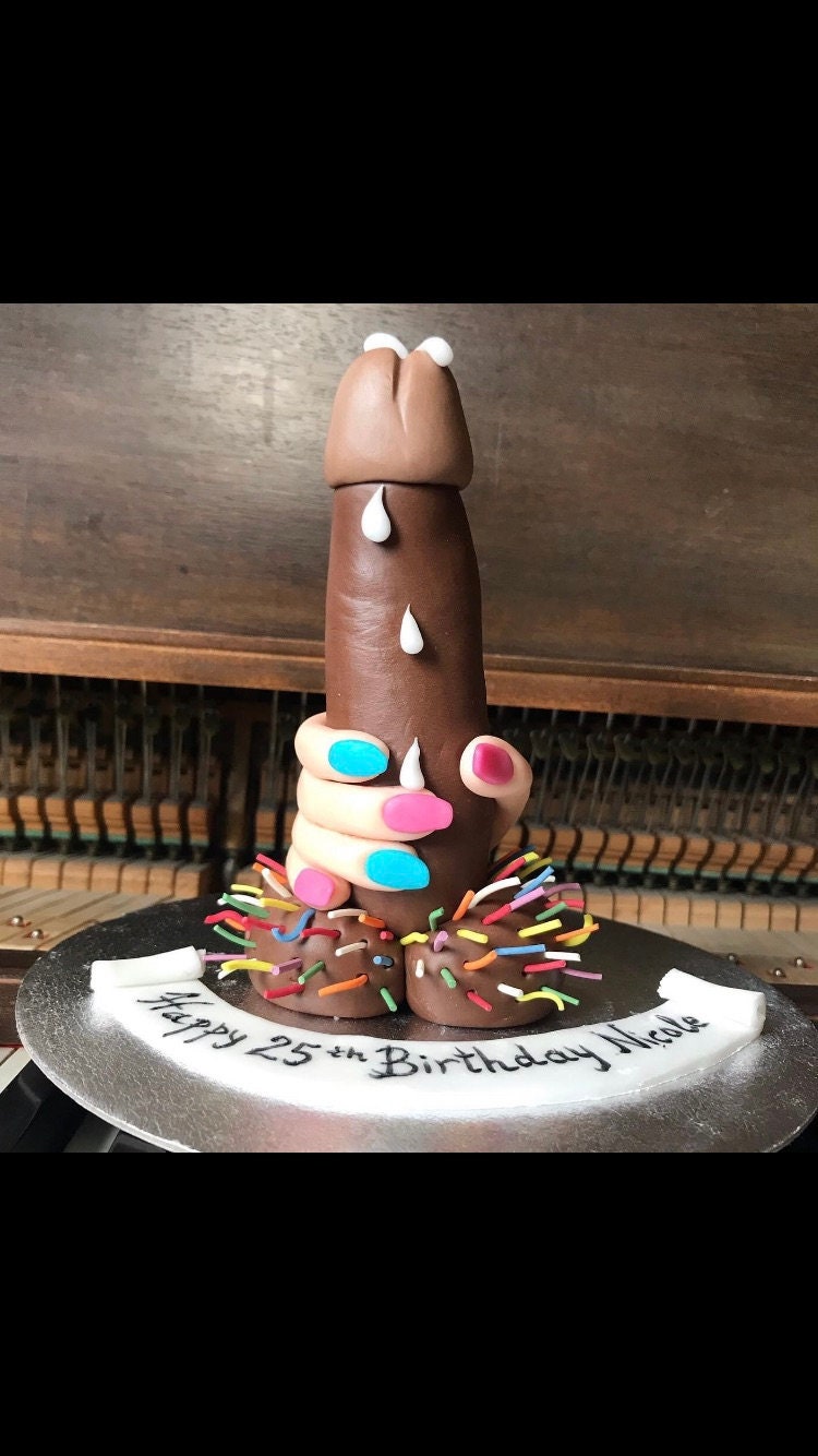 毛深いボール付きダークペニスの誕生日パーティークリスマスサプライズ食べられる手作りケーキトッパー - Etsy 日本