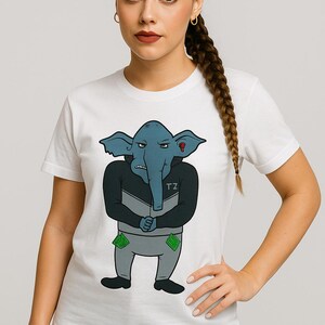T-shirt streetwear éléphant drôle avec poches lourdes - T-shirt graphique unisexe avec poches pour billets - Cadeau style urbain