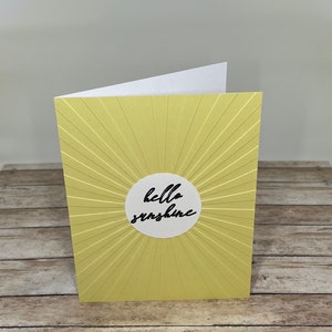 Handmade Hello Sunshine Card (4.25x5.5in)