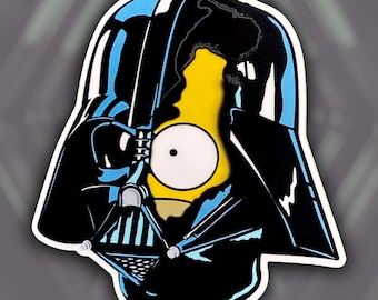 Darth Vader Homer Simpson Star Wars Vinyl Sticker, Anakin Skywalker,  Empire Strikes Back, 90's Cartoon, The Simpsons, Gift