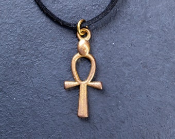 Stunning Golden Ankh Necklace – Ankh (Key of life) Stainless Steel Pendant, Ancient Egyptian Jewelry, Ankh Charm Necklace, Unique Gift NC01