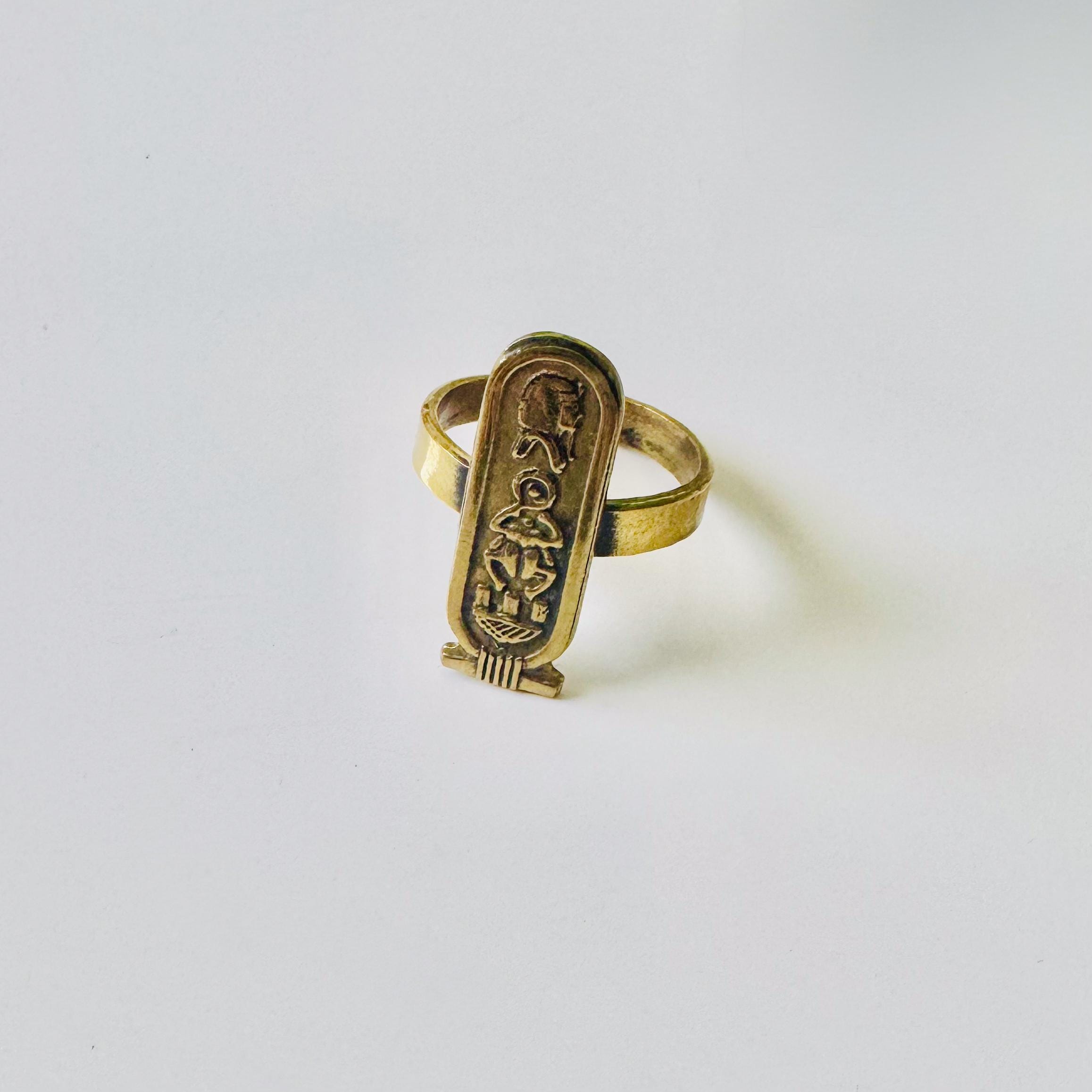 Stunning Golden Copper Egyptian Ring - Authentic Design, High-quality ...