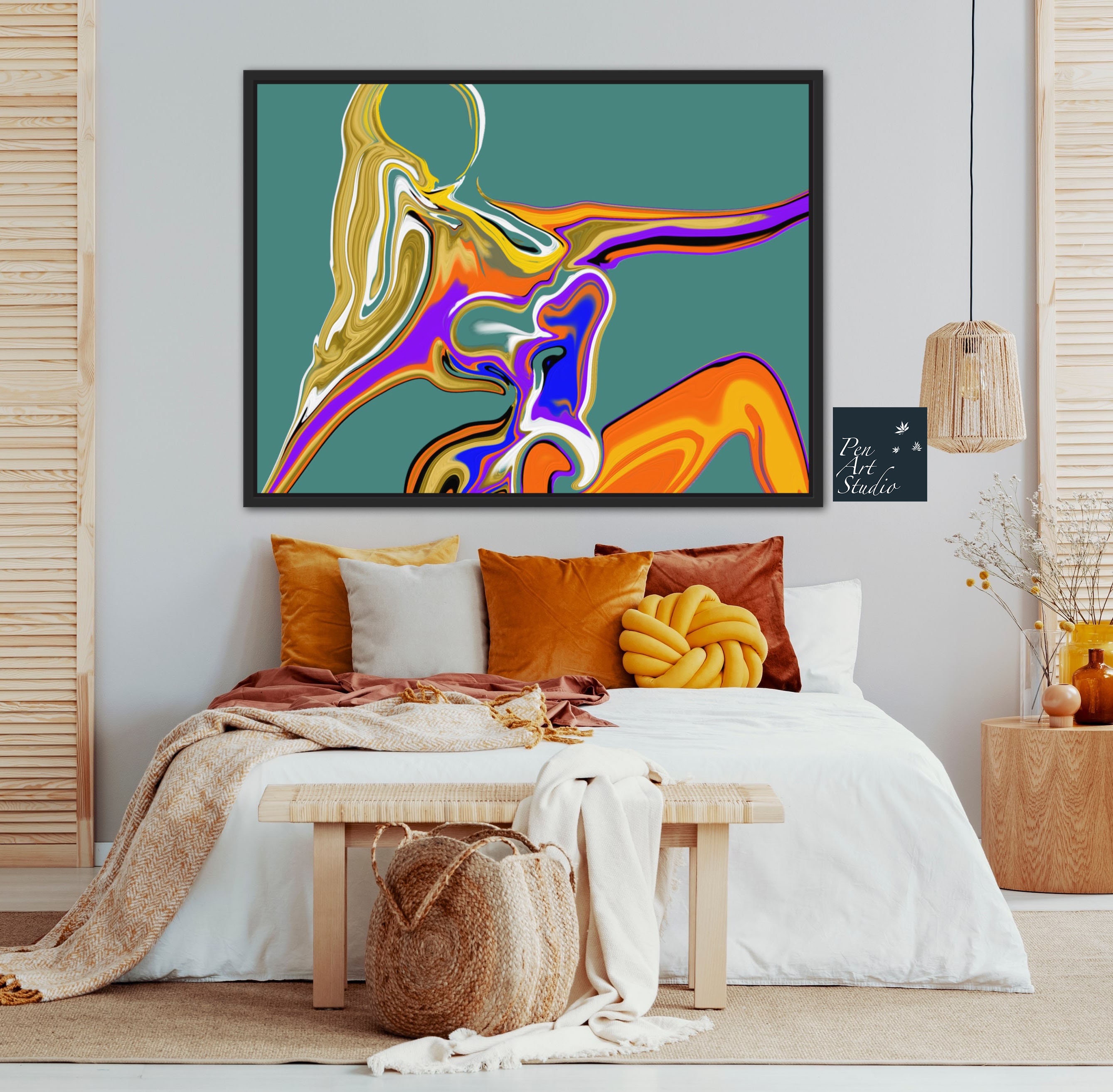 Sexy Nude Female Body Line Drawing Wall Art Extra Large - Etsy