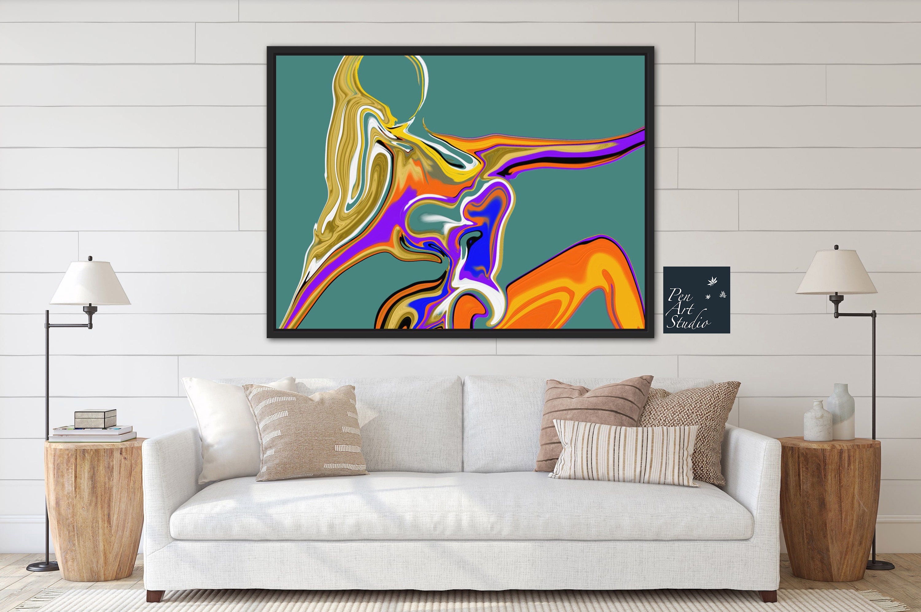 Sexy Nude Female Body Line Drawing Wall Art Extra Large - Etsy