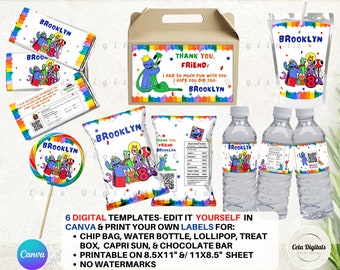 Rainbow Friends Roblox Capri Sun Birthday Digital File Printable