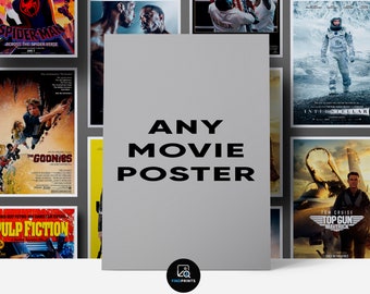 Any Movie Poster | Digital Download Film Poster | Printable Movie Prints | Any Movie Film TV Series Poster | New Cinema Films | Latest Movie