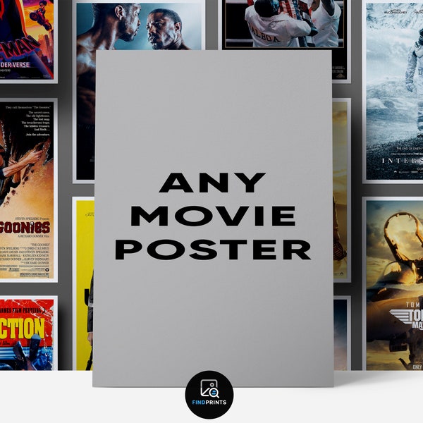 Any Movie Poster | Digital Download Film Poster | Printable Movie Prints | Any Movie Film TV Series Poster | New Cinema Films | Latest Movie