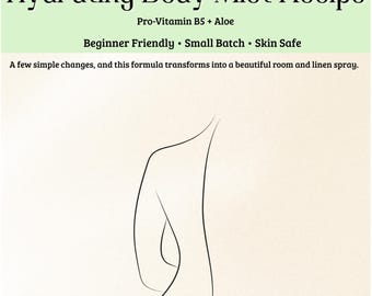DIY Body Mist Recipe | Hydrating Spray with Aloe & B5 | Easy Beginner Skincare Formula | Digital Download PDF