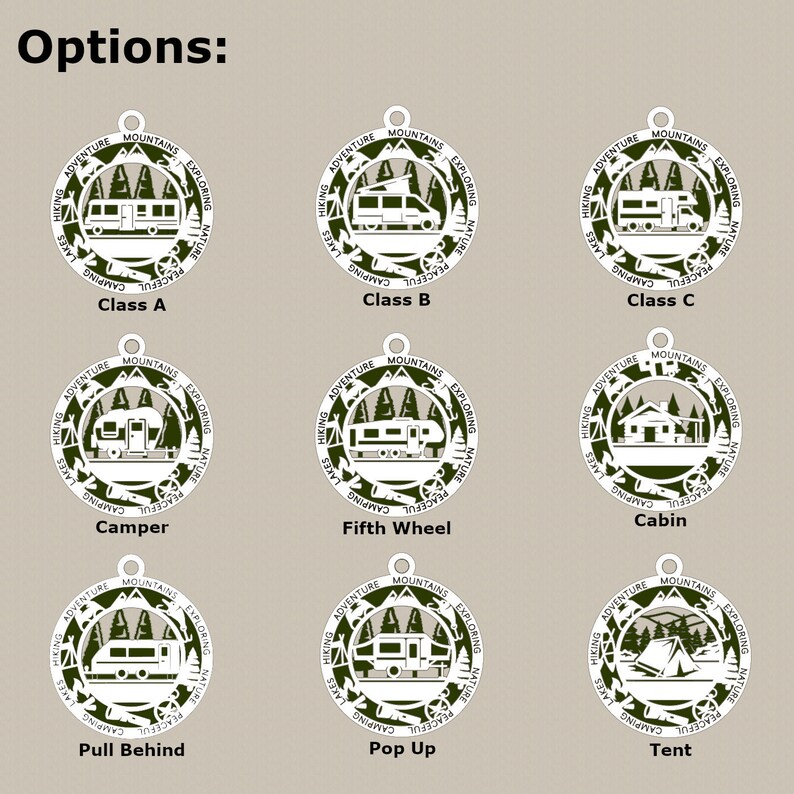 Personalized 5th Wheel Camper Christmas Ornament 9 Styles to Choose From Outdoor People Gifts