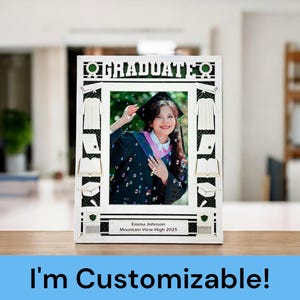 Graduation Picture Frame, High School Graduation Gift for Her, Gift for him, College Graduation, Personalized Photo Frame, Class of 2025