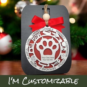 Personalized Cat Ornament with Name Engraved, 7 Styles To Choose From! Cat Gift, Multi Cat Gift, Kitty Gift - Paw