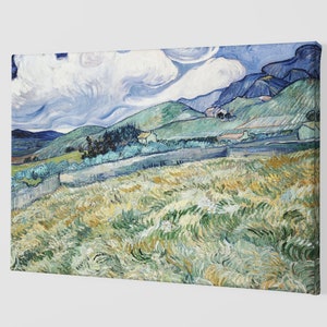 Vincent Van Gogh's Landscape From Saint Rémy Canvas Art Print