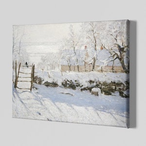 Claude Monet&#39;s The Magpie Canvas Art Print