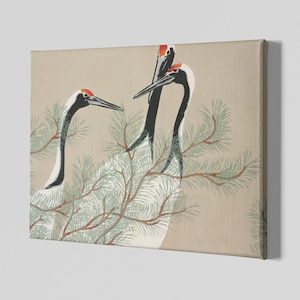Cranes from Momoyogusa Flowers Of A Hundred Generations By Kamisaka Sekka Canvas Art Print