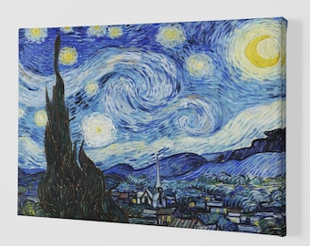 Vincent Van Gogh's The Starry Night (1889) Canvas Art Print