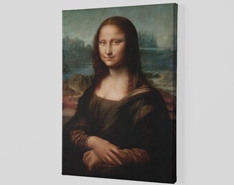 Leonardo da Vinci Portrait Of Mona Lisa Del Giocondo Canvas Art Print