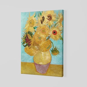 Vincent van Gogh&#39;s Vase With Twelve Sunflowers Canvas Art Print
