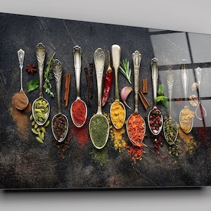 Herbs And Spices High Gloss Acrylic Glass Wall Art Ready To Hang