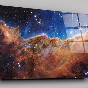 Cosmic Cliffs In The Carina Nebula From NASA’s James Webb Space Telescope High Gloss Acrylic Glass Wall Art Ready To Hang