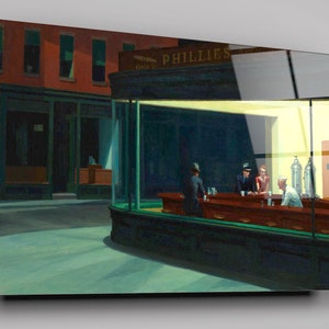 Nighthawks By Edward Hopper High Gloss Acrylic Glass Wall Art Ready To Hang