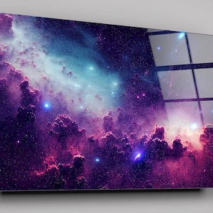 Galaxy With Stars And Space Dust In The Universe High Gloss Acrylic Glass Wall Art Ready To Hang
