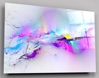 Multicolored Abstract Background High Gloss Acrylic Glass Wall Art