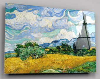 Van Gogh Wheat Field with Cypresses, High Gloss Acrylic Wall Art