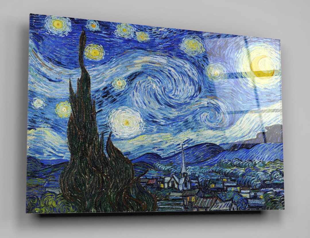 Vincent Van Gogh's the Starry Night High Gloss Acrylic Glass Wall Art ...